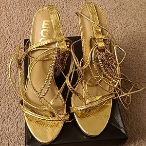 **SOLD**EGO Gold Strappy Sandals